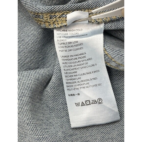 Free People We The Free Virgo Zip Front Mini Skirt Blue Womens 26 Cowgirl Grunge - Picture 6 of 11